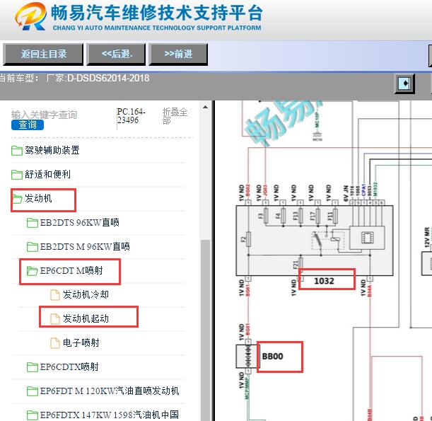 2014-2018年雪铁龙DS6 电源管理和蓄电池电路图