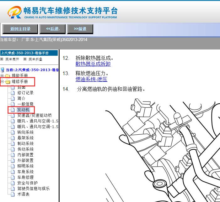 2013-2014年上汽荣威350  发动机维修手册