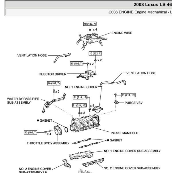 2008年雷克萨斯LS460 1UR发动机正时