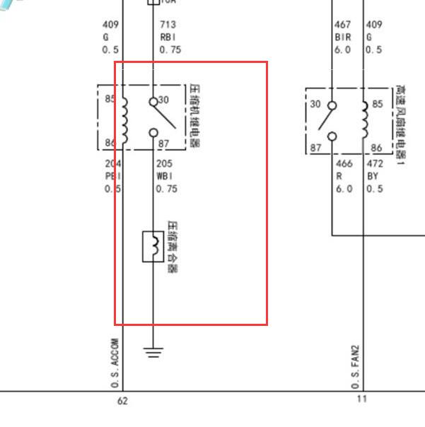 2020年长城哈弗H6运动版空调压缩机电路图
