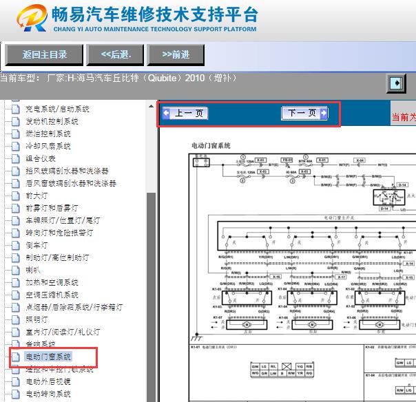 2010年海马丘比特门窗电路图