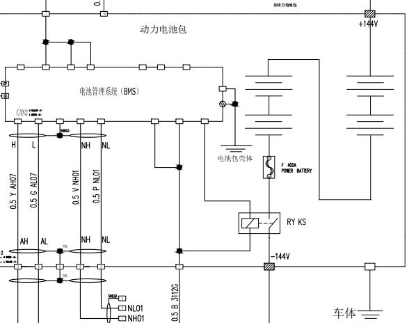 2016年众泰知豆D2动力电池电路图和维修手册