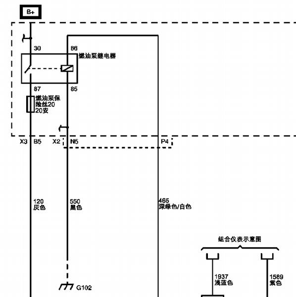 2014年凯迪拉克凯德雷6.2发动机油泵电路图