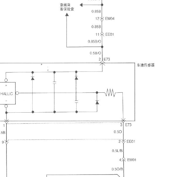 2008年江淮瑞风车速传感器电路图