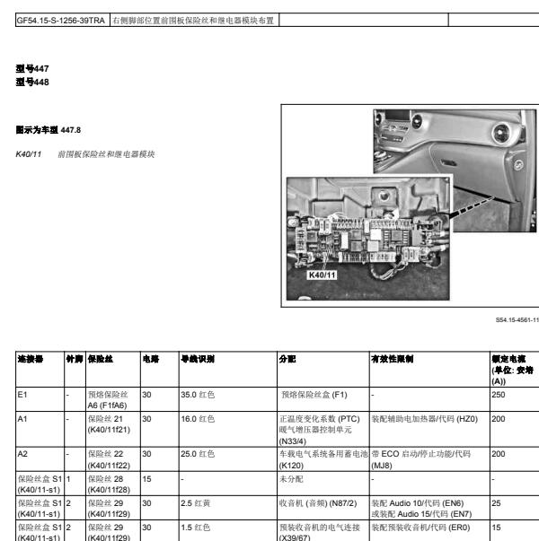 2021年奔驰威霆保险盒图解