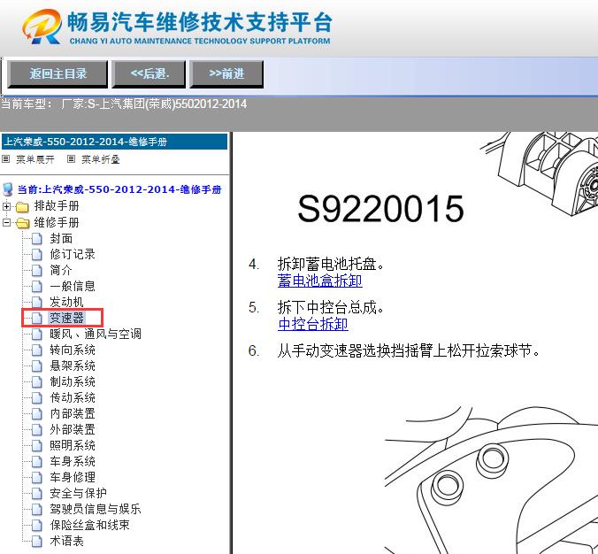 2012-2014年上汽荣威550  变速器维修手册