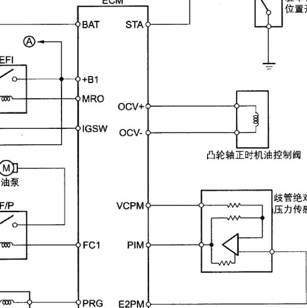 丰田威驰3SZ发动机电路图