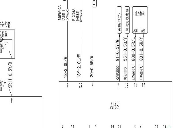2018年庆铃达咖ABS电路图