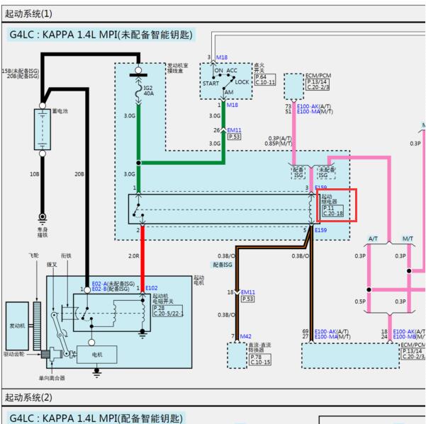 2016年现代瑞纳启动电路图