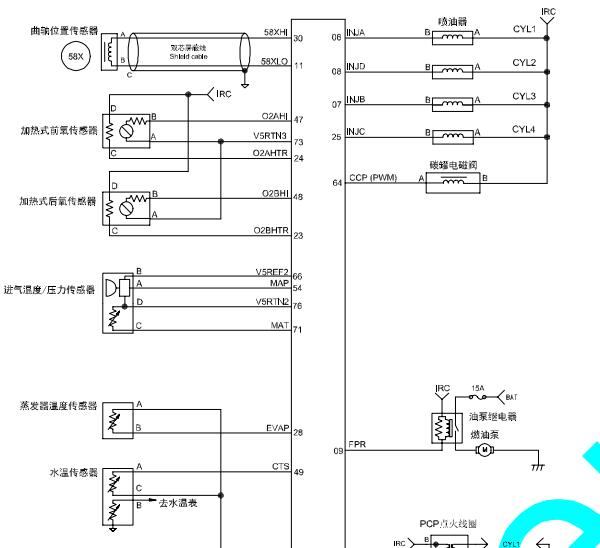 东风DK15发动机电路图
