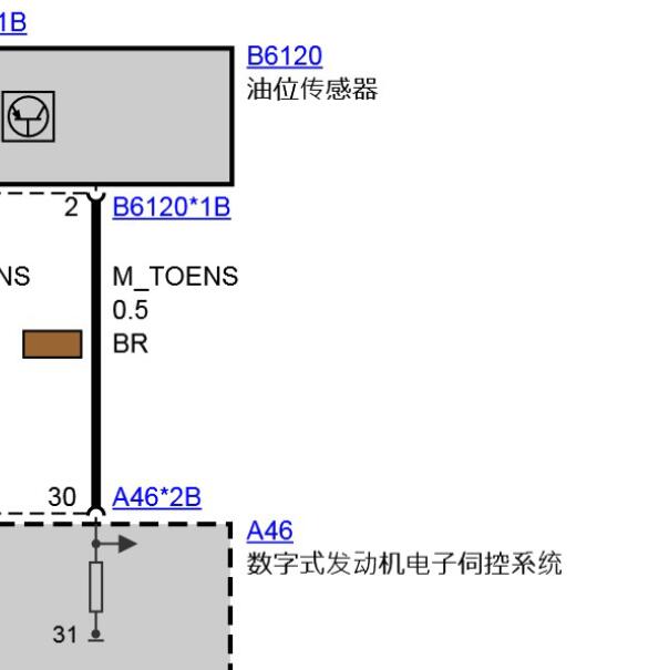 2015年宝马X5 机油油位传感器电路图