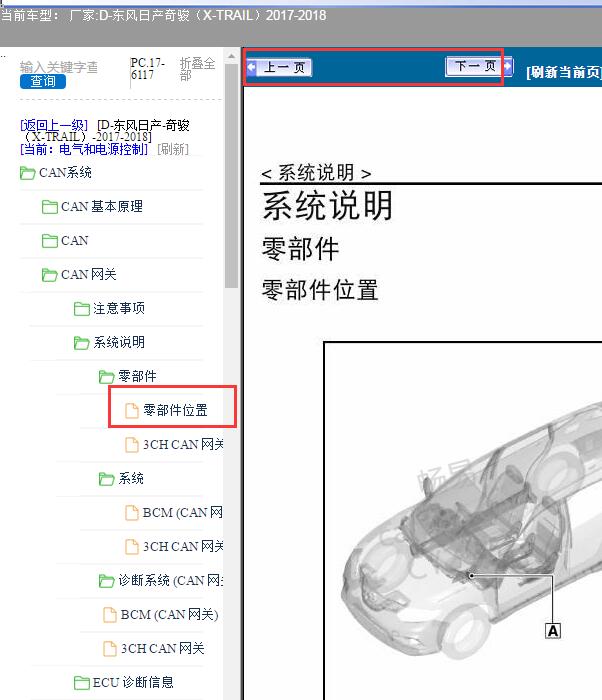 17年日产奇骏CAN插头位置
