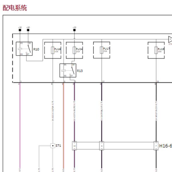 2018年观致5配电电路图
