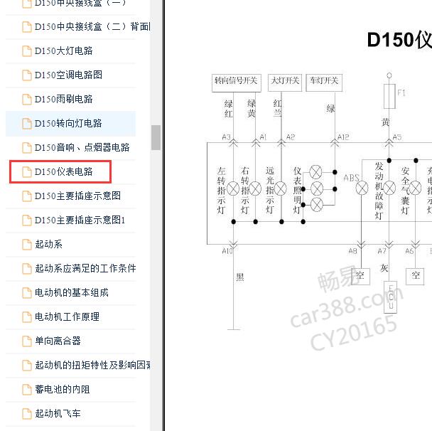 2003-2010年五菱之光仪表电路图