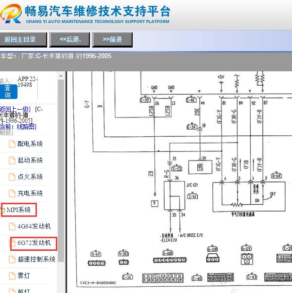1996-2005长丰猎豹怠速相关电路图