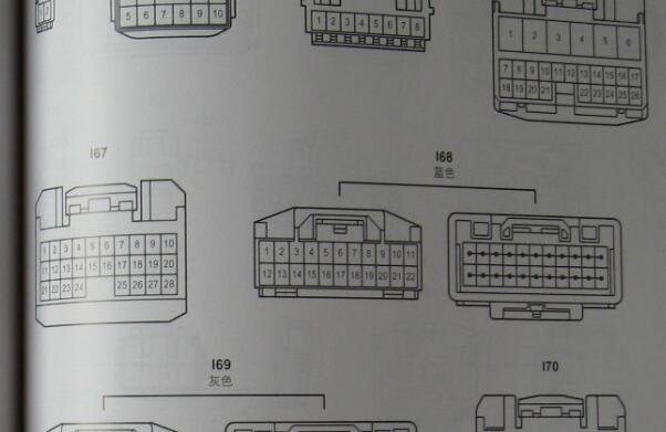 2007年丰田锐志车身针脚和电路图