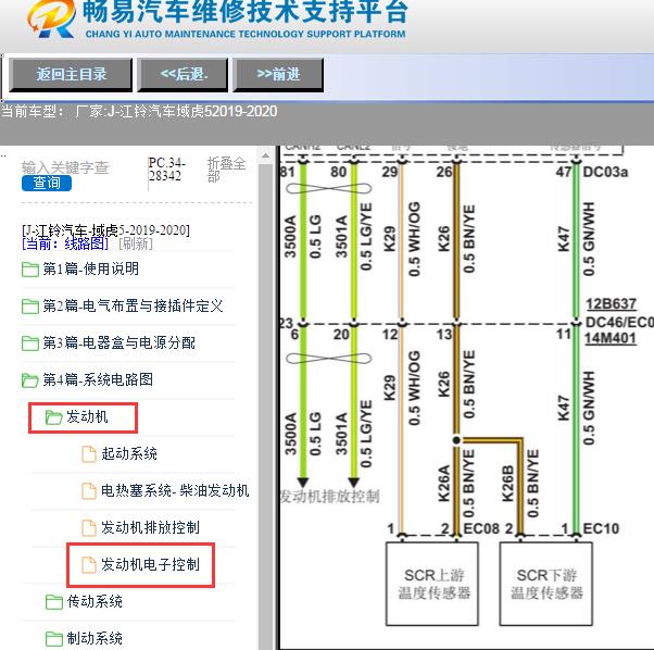 2019-2020年江铃汽车-域虎5 SCR电路图