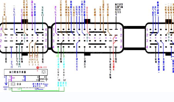 2008-2010年福特福克斯发动机针脚资料