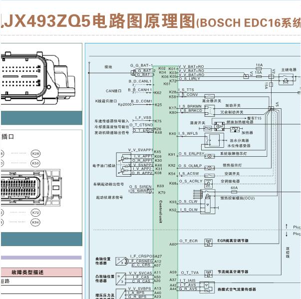 2009年江铃宝典JX493ZQ5A发动机电路图