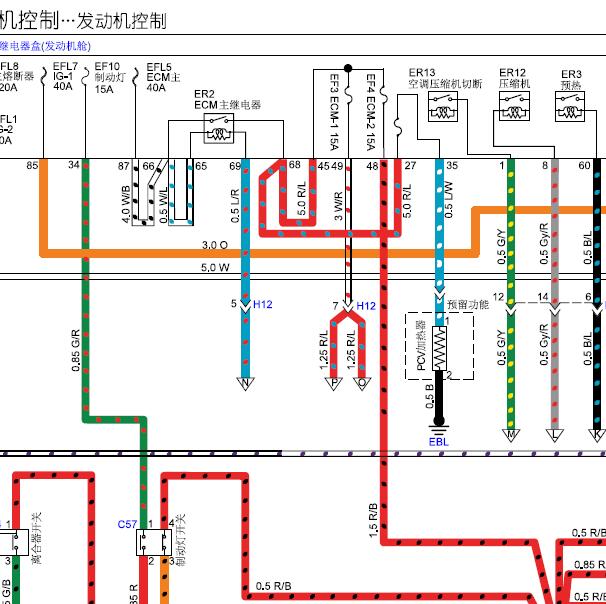 五十铃4JB1发动机电路图