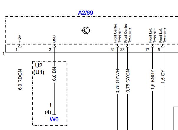 2006年奔驰S600音响系统电路图和元件安装位置图