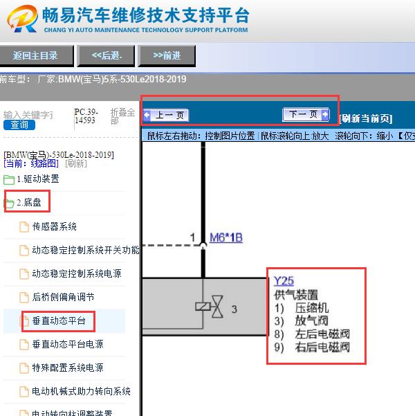 2018-2019年宝马530Le压缩机电路图