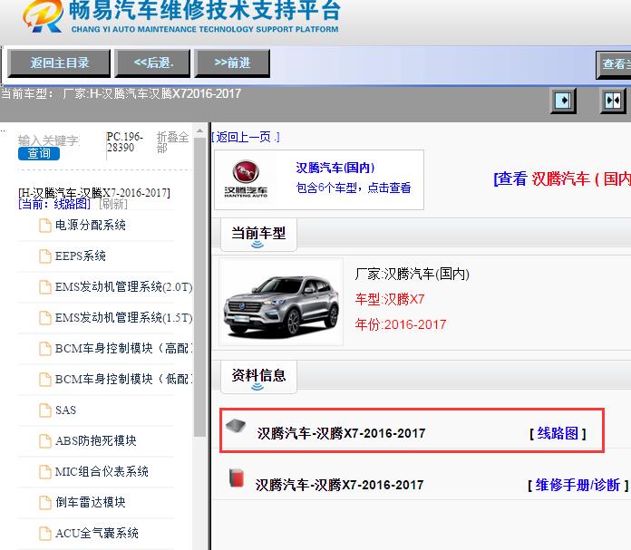 汉腾汽车-汉腾X7-2016-2017[ 线路图 ]
