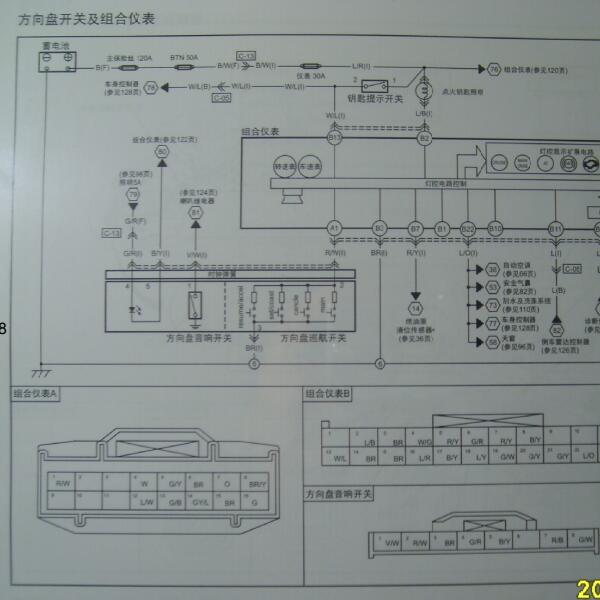 2009年奔腾B50仪表电路图
