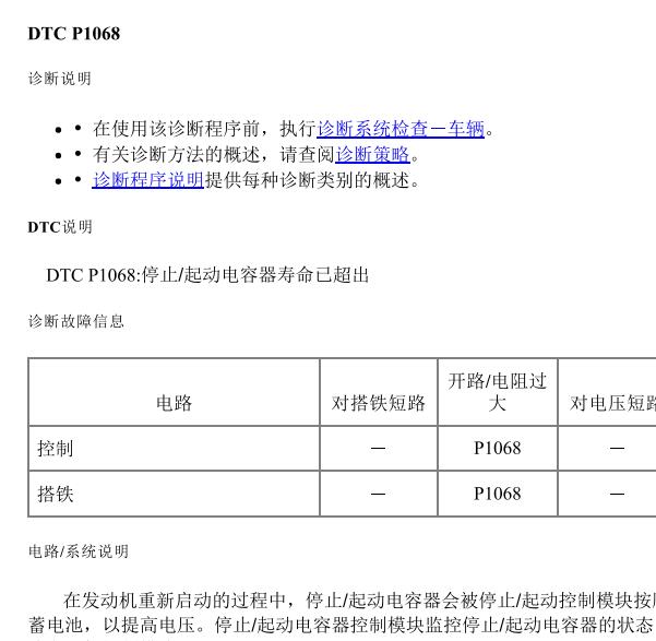 2017年凯迪拉克ATS P1068故障码资料