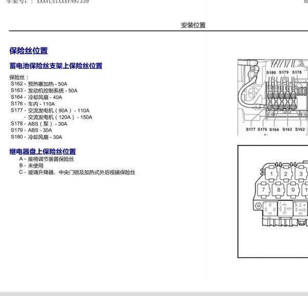 2005年大众宝来保险位置资料