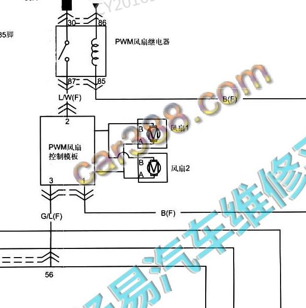 2014年奔腾 B70 CA4G18T发动机风扇