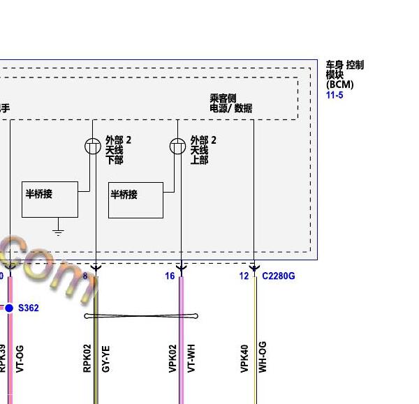 2020年福特福睿斯车身电路图