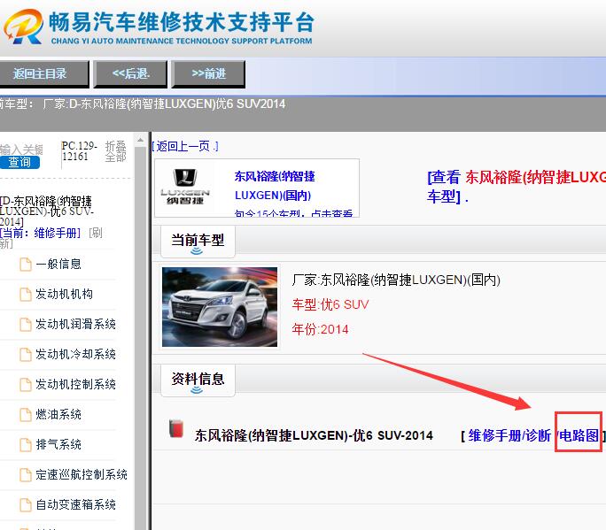 2014年纳智捷U6全车电路图