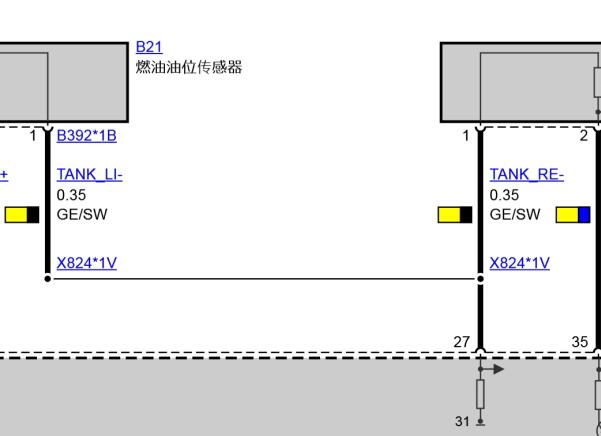 2014年宝马X5燃油液位传感器电路图