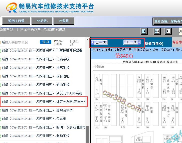 2017-2021年中兴小老虎保险丝继电器资料