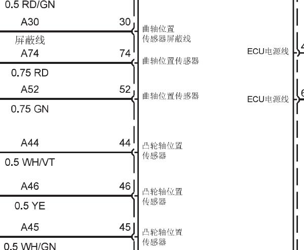 江铃JX493ZLQ4曲轴位置传感器电路图