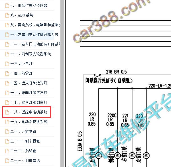2019年东风风行菱智M5中控锁电路图