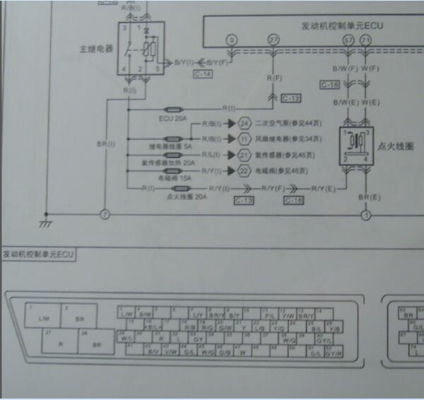 2009年奔腾B50发动机针脚图