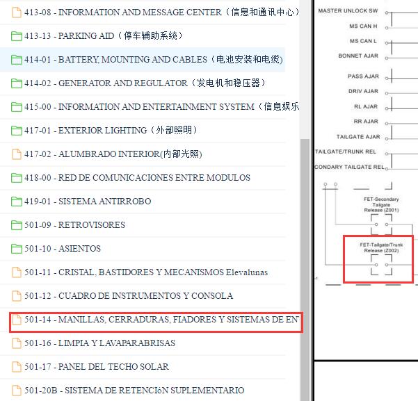 2012年路虎发现4尾门锁电路图