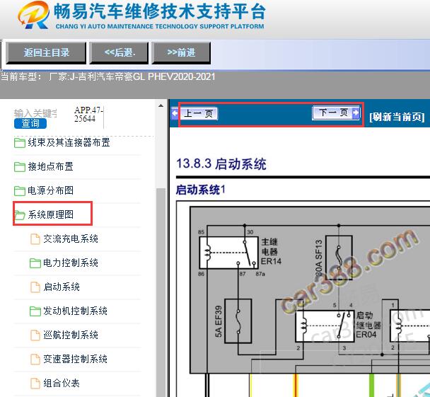 2020-2021年吉利帝豪GL PHEV电路图
