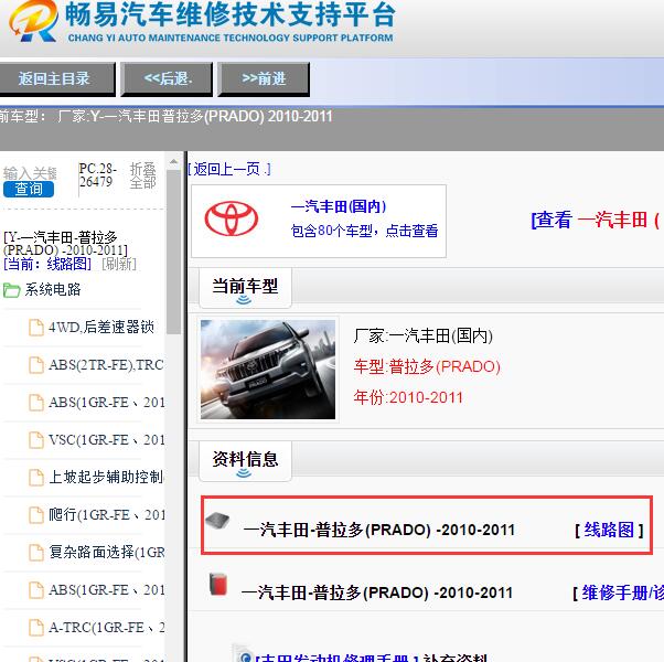 2010-2011年丰田普拉多全车电路图