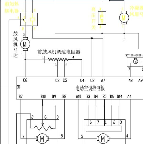 2009年金杯阁瑞斯空调电路图