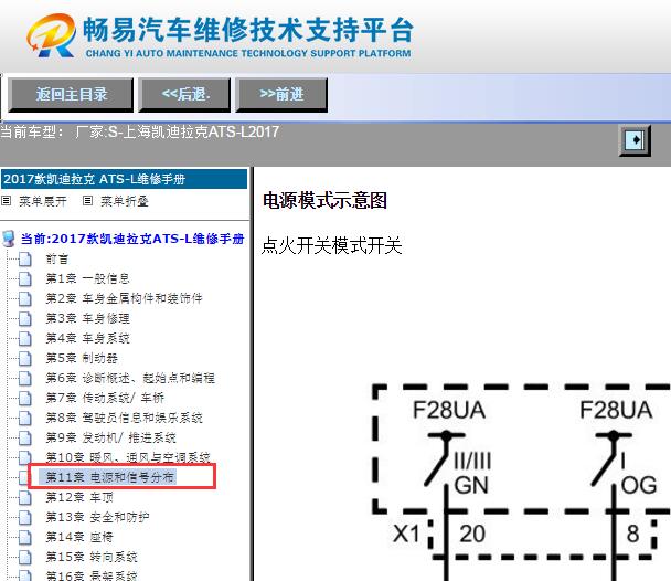 2017年凯迪拉克ATS-L一键启动电路图