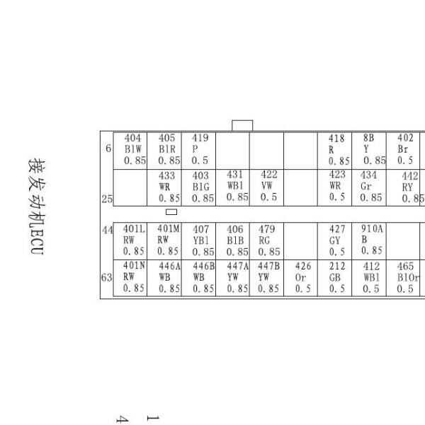 2012-2016年长城C30发动机针脚图