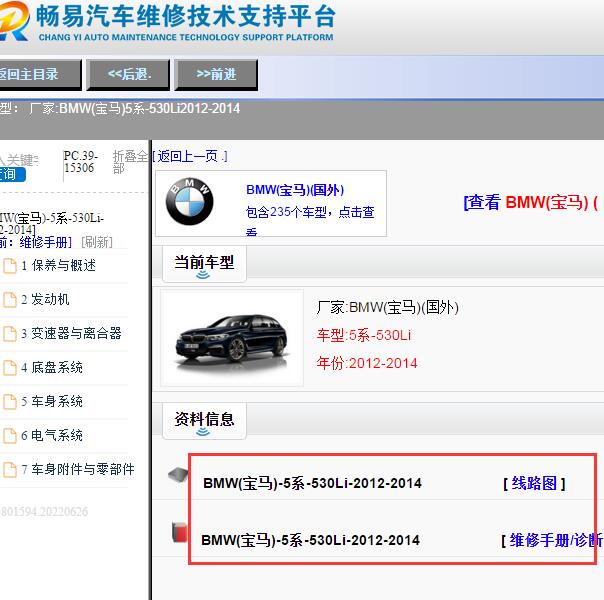 2012-2014年宝马530LI全车资料