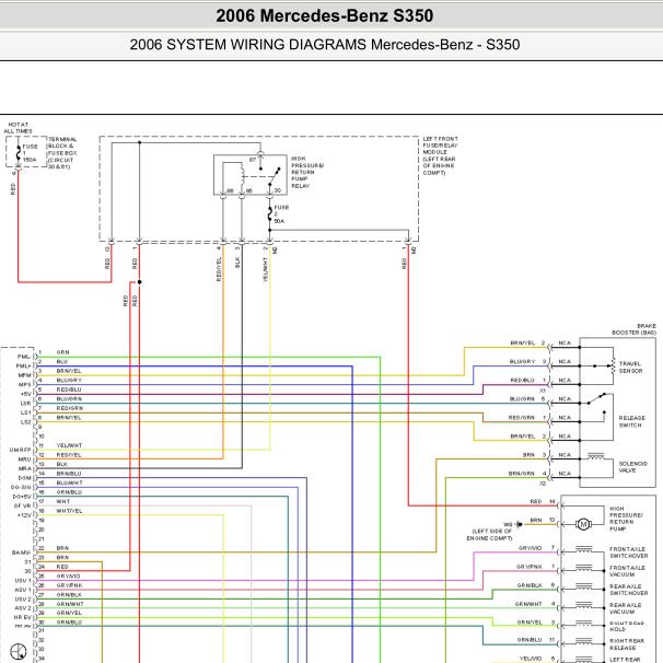 2006年奔驰S350 ABS电路图