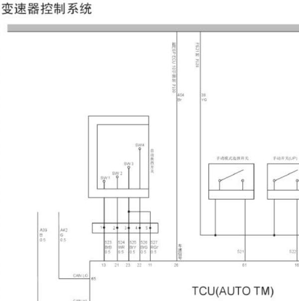 2010年长城哈弗H5变速箱电路图