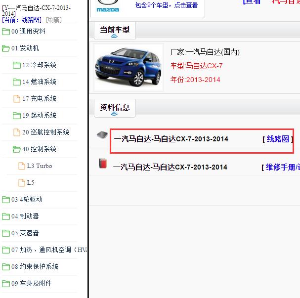 2013-2014年马自达CX-5电路图.