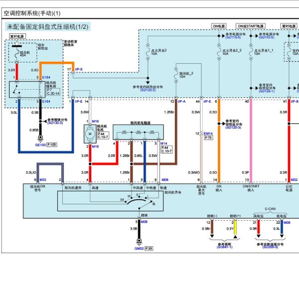 2015年现代瑞奕空调电路图