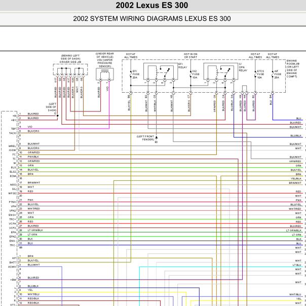 2002年雷克萨斯ES300发动机电路图